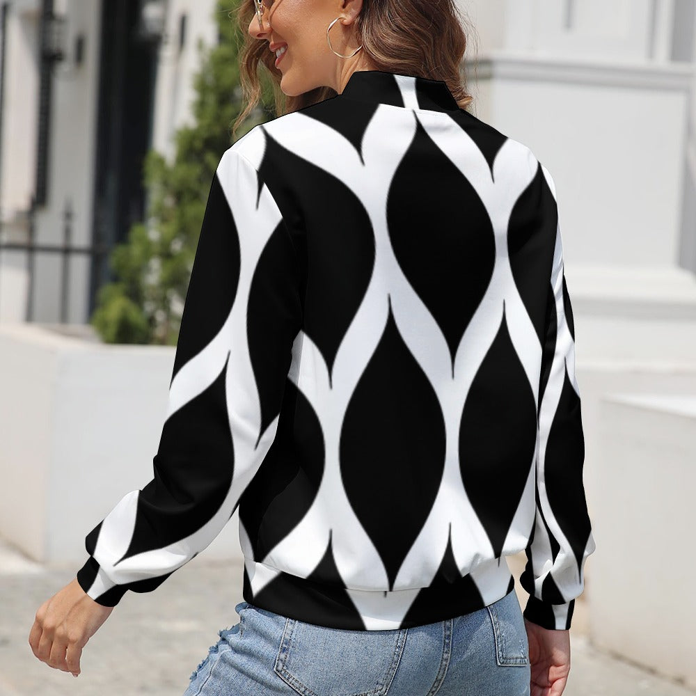 Women's Long Sleeve Zipper Jacket