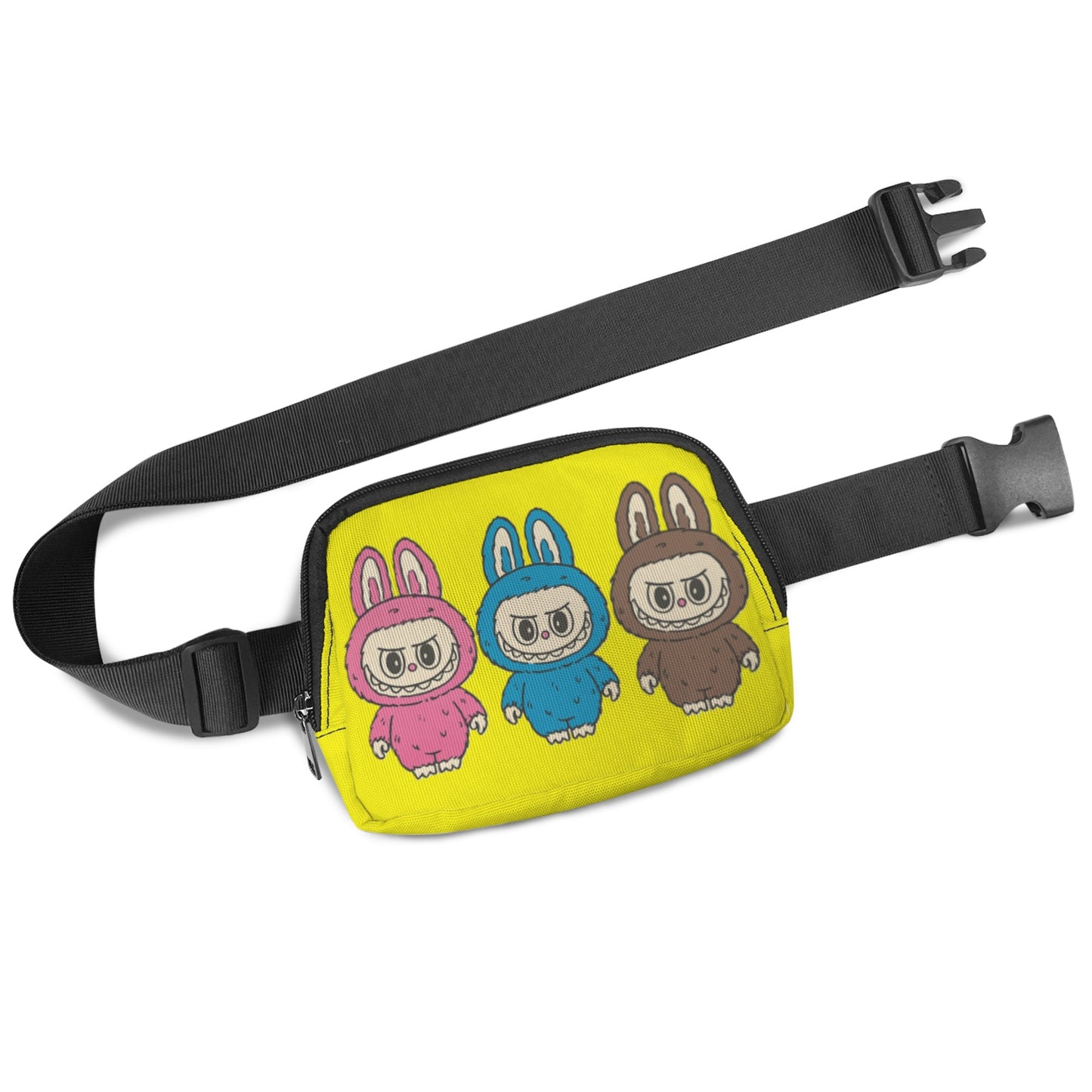 Labubu Triple Threat Fanny Pack Set β 3x the Style, All Ages Welcome -Three Labubus Cross Body Bags - Fanny Bags for Adults & Kids