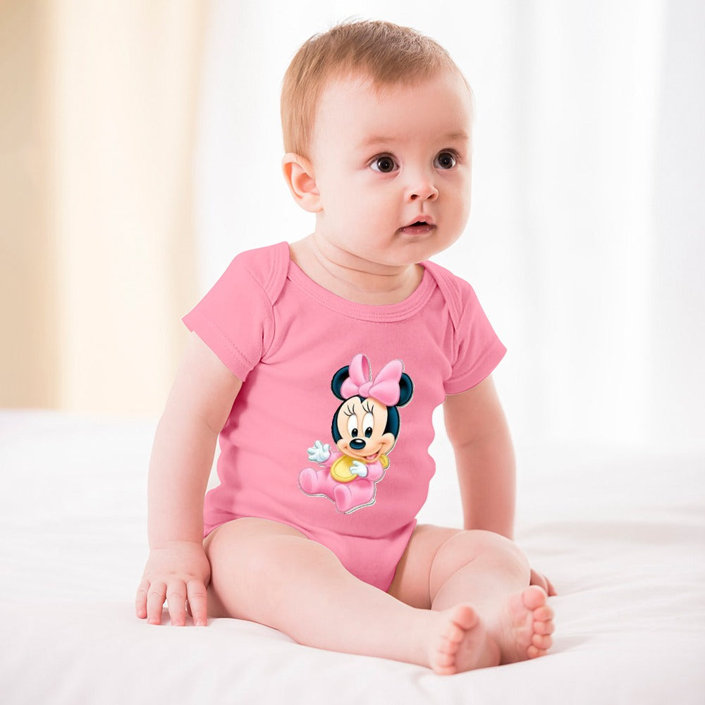 BABY GIRL CLOTHING CARTOON PRINT DESIGNS GIRL Short -Sleeve Baby's Bodysuit - CARTOON PRINTS