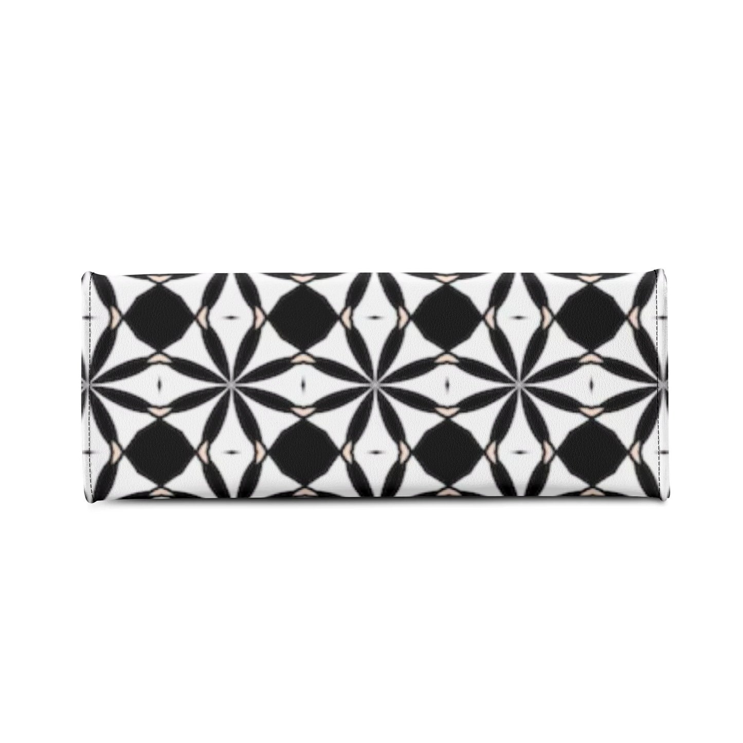 New Black White Geometric Designer Style Luxury Limited Handbag -Luxury Women PU Leather Handbag