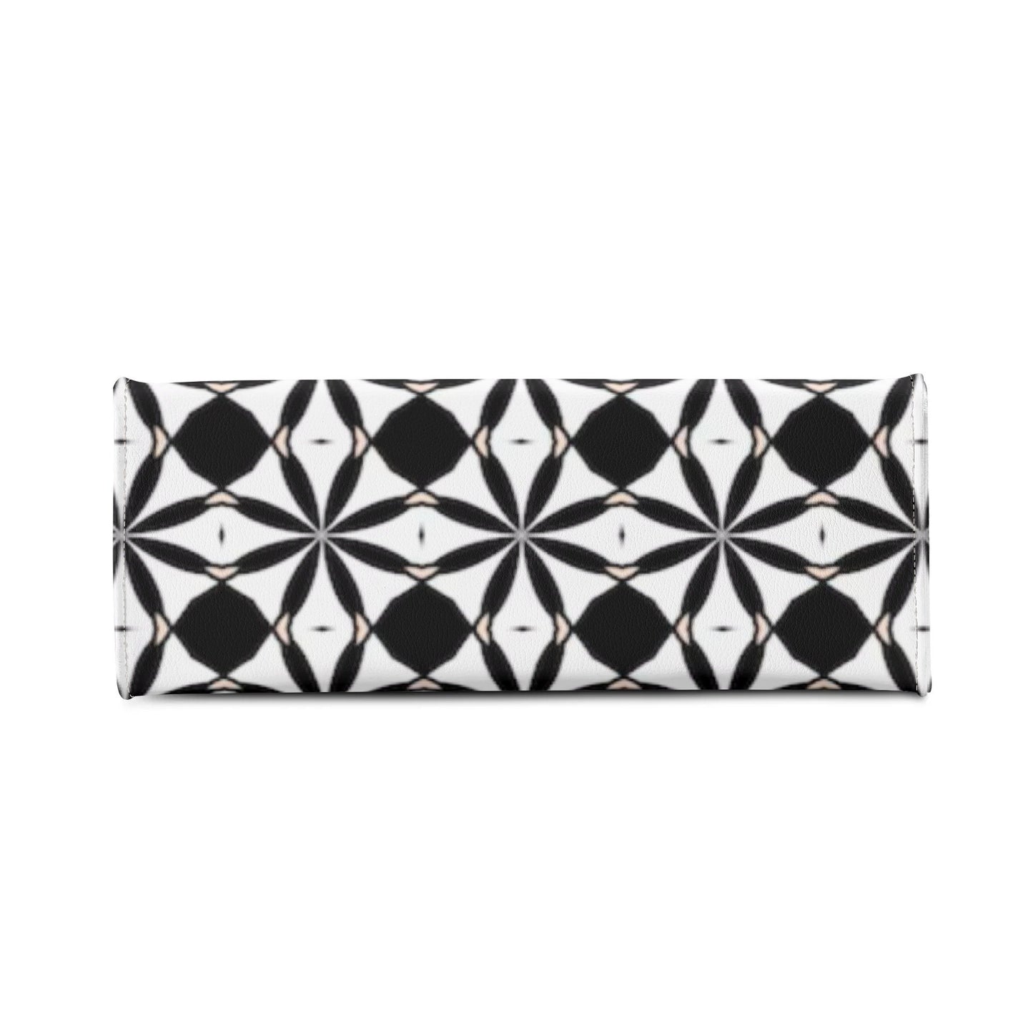 New Black White Geometric Designer Style Luxury Limited Handbag -Luxury Women PU Leather Handbag