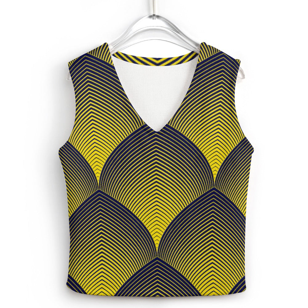 KSC's Custom Vest Designs Women's Long Sleeve Button Knit Vest