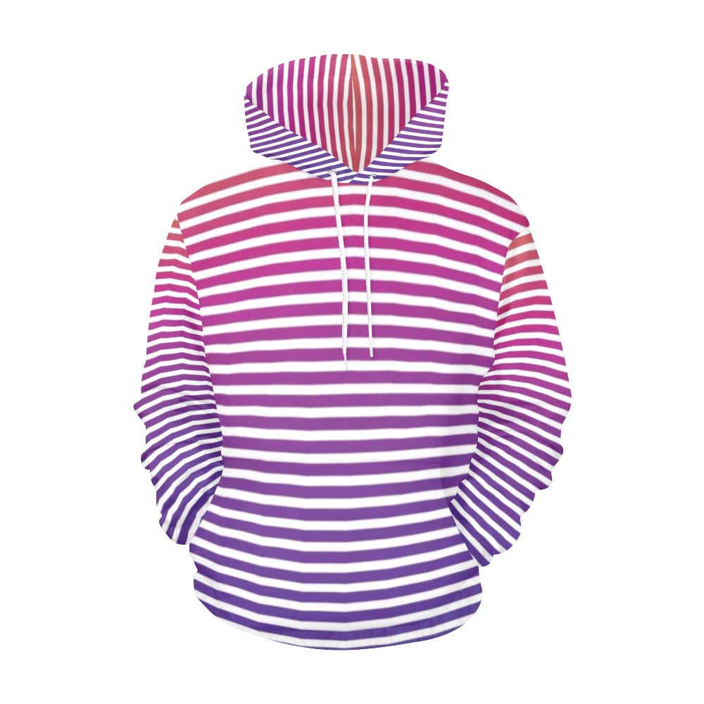 KSC's Exclusive Women's Stripe Design Hoodies Collection (10 Options) Hoodie (Model H13)