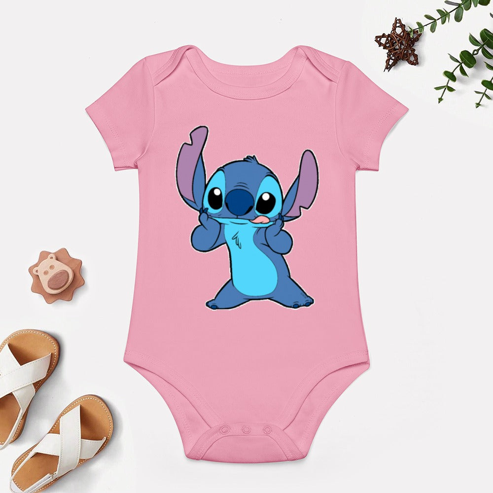 BABY GIRL CLOTHING CARTOON PRINT DESIGNS GIRL Short -Sleeve Baby's Bodysuit - CARTOON PRINTS