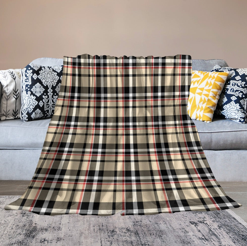 Plaid Ultra-Soft Flannel Blanket Multiple Sizes