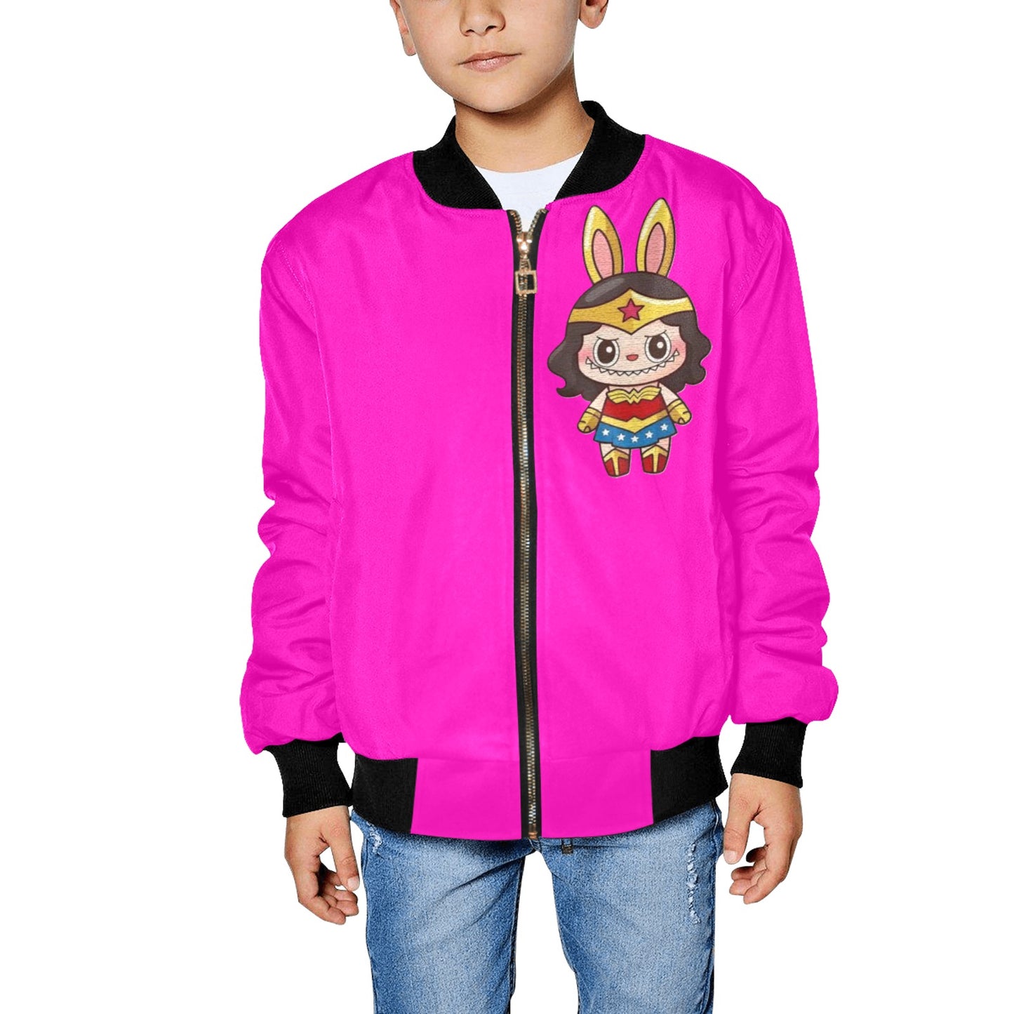 ๐งฅ๐ฅ โToo Cool for Recess!โ Labubu Kidโs Bomber Jacket - Kid's Bomber Jacket