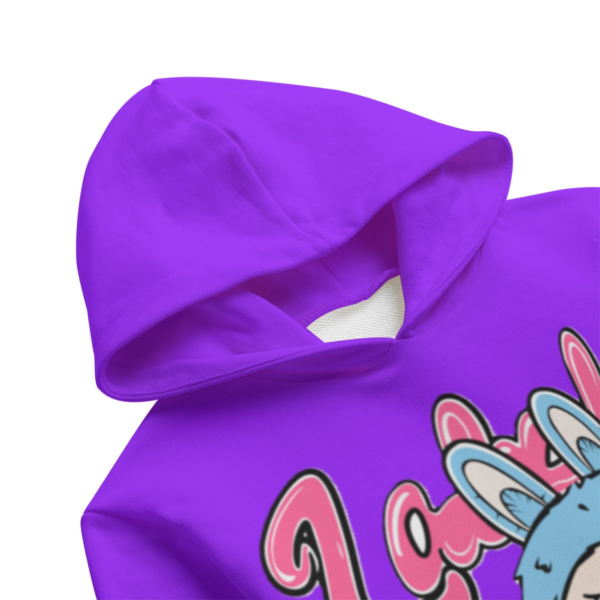 Kid's Purple Labubu Pullover Hoodie | 310GSM Cotton