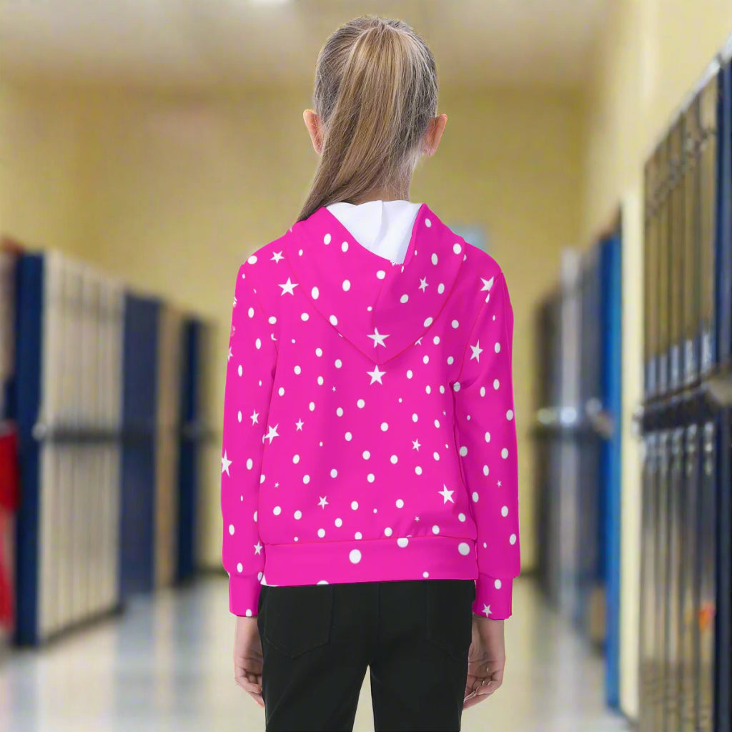 KSC's Exclusive/Custom- Young Girl's Hoodies-Hot Pink Minnie - Oversized Kid's Hoodie