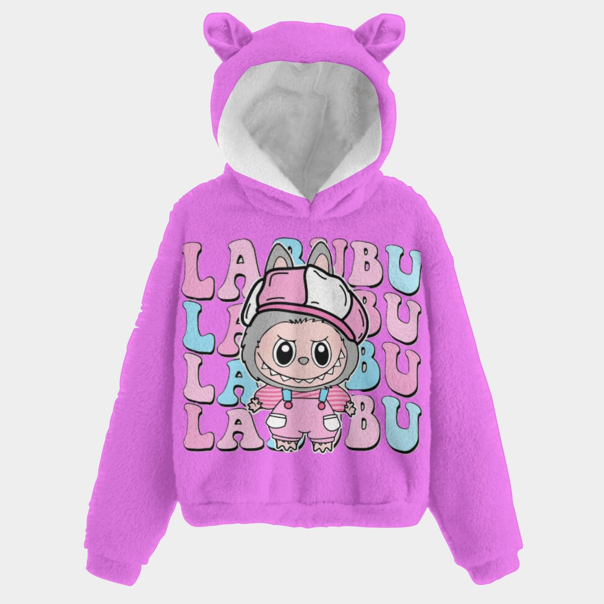 KSC's Exclusive Labubu Kid’s Borg Fleece Hoodie With Ears