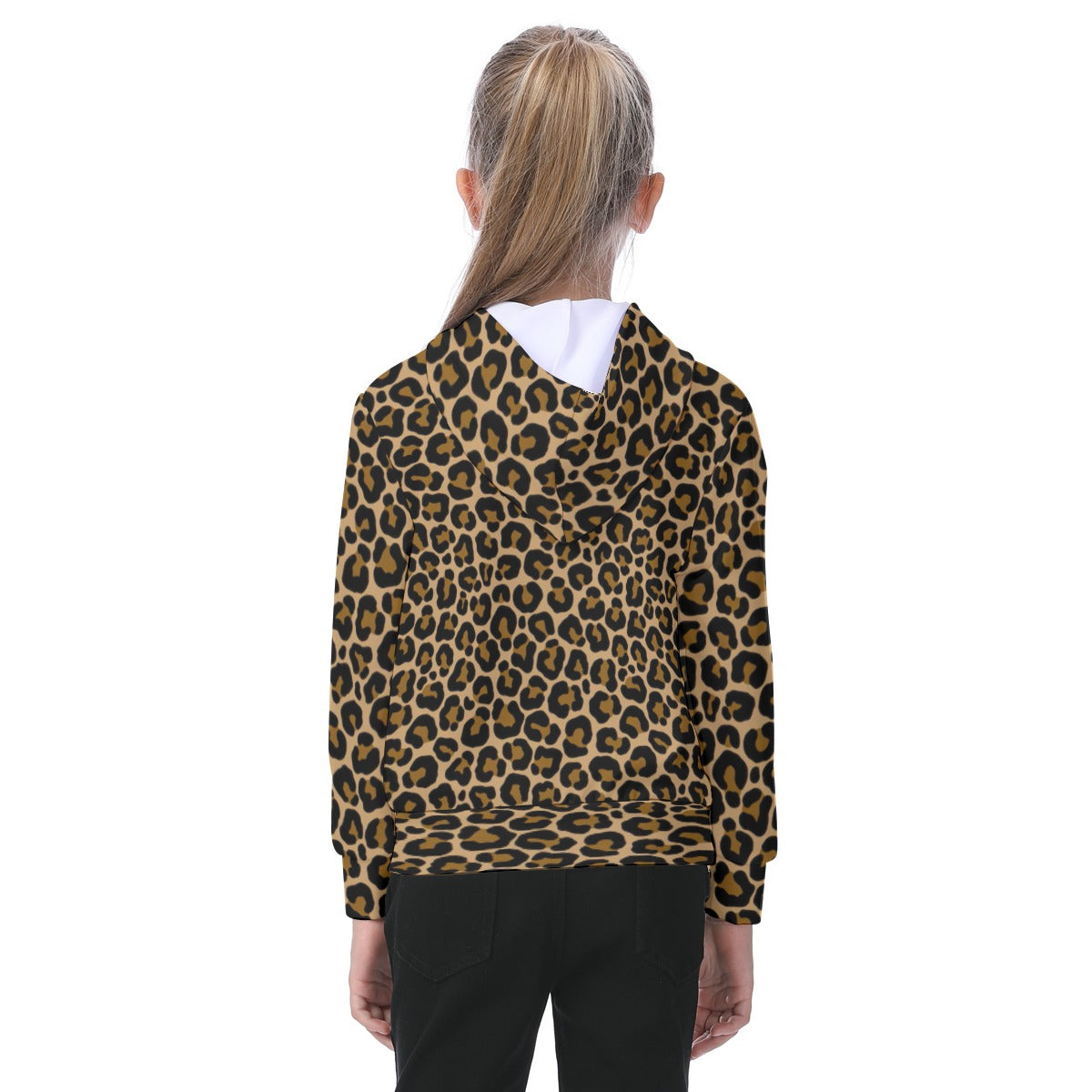 KSC's Exclusive/Custom- Young Girl's Hoodies-Animal Leopard Print Pattern - Oversized Kid's Hoodie