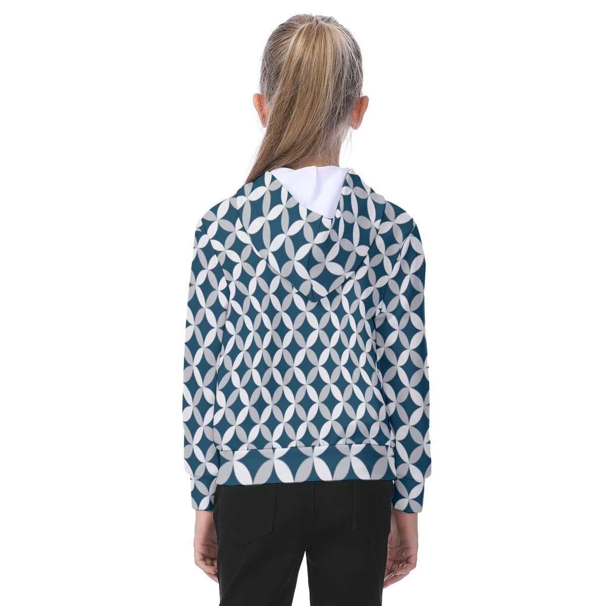 KSC's Exclusive/Custom- Young Girl's Hoodies-Diamond Pattern - Oversized Kid's Hoodie