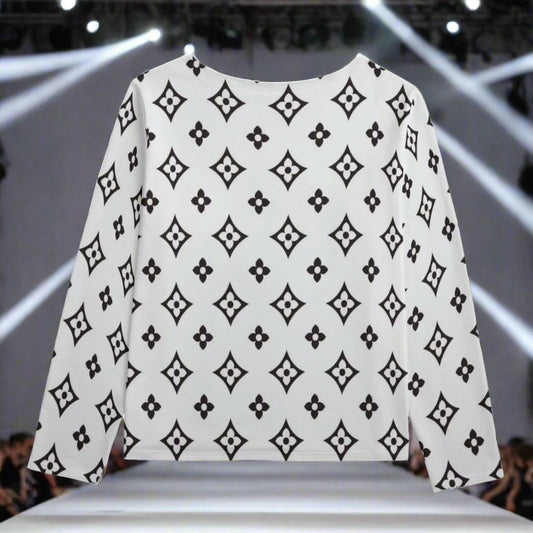 HOT NEW ITEM - Women's Boat Neckline Sweatshirt With Chest Pocket | 310GSM Cotton