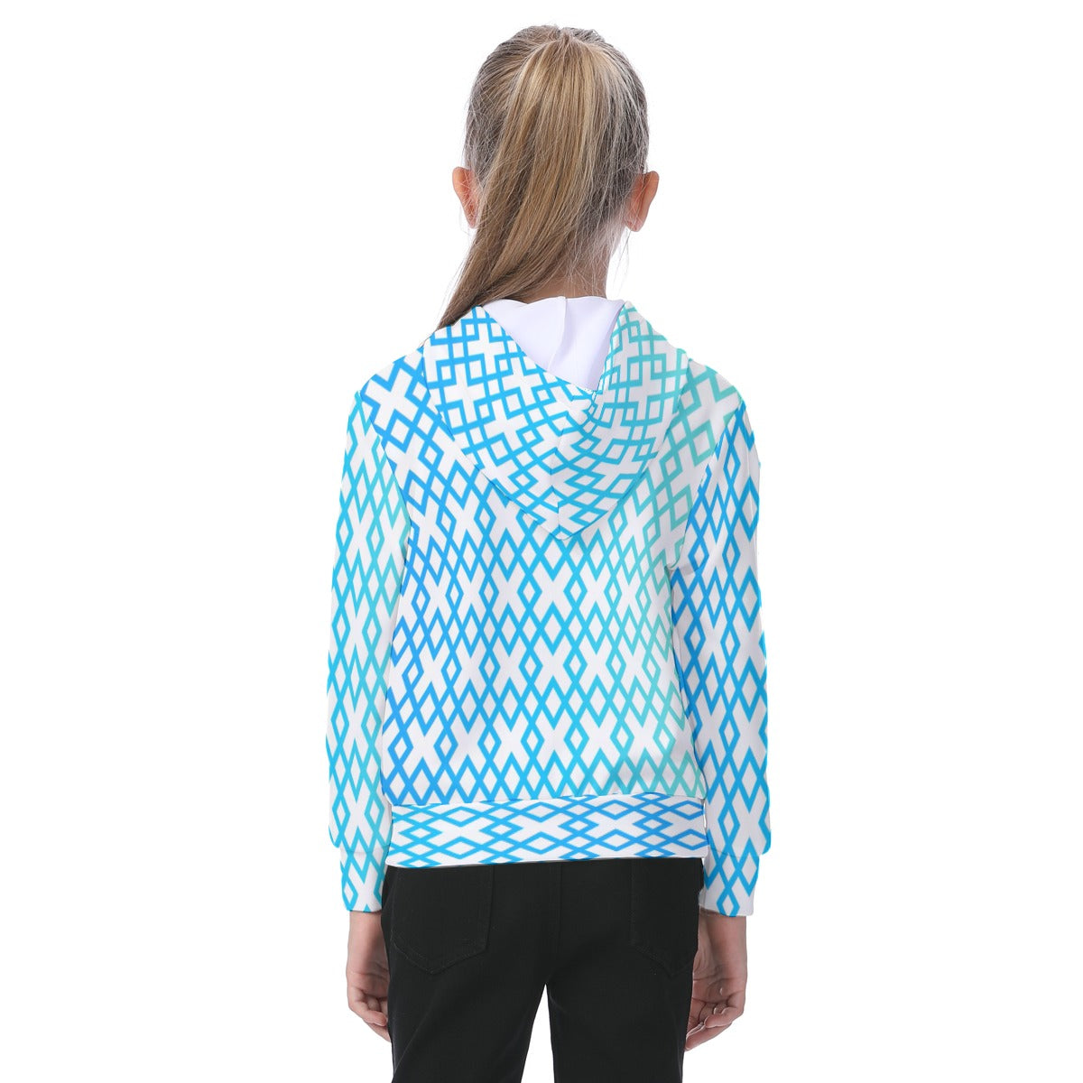 KSC's Exclusive/Custom- Young Girl's Hoodies-X Pattern - Oversized Kid's Hoodie