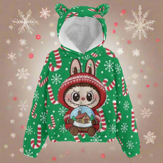 Children's hoodie with Christmas design on a white background