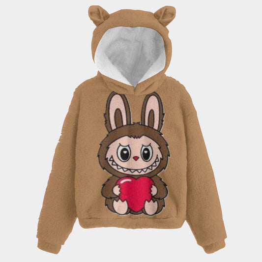 KSC's Limited Edition Labubu Heart Kid’s Borg Fleece Sweatshirt With Ear