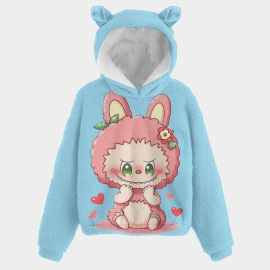 Labubu Unisex Kid’s Borg Fleece Sweatshirt With Ear