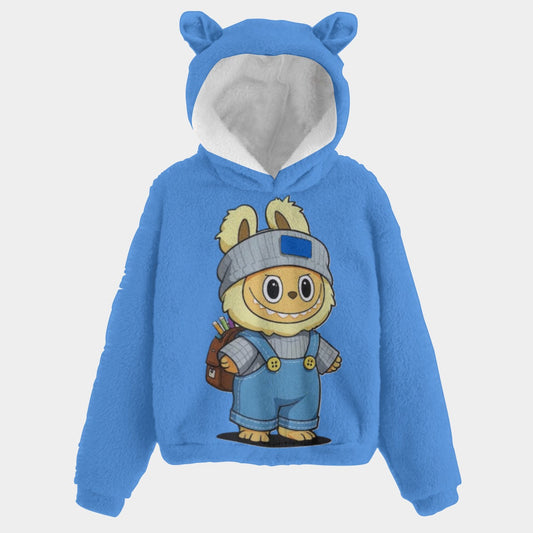 KSC's Limited Edition Labubu Student Kid’s Borg Fleece Hoodie With Ears