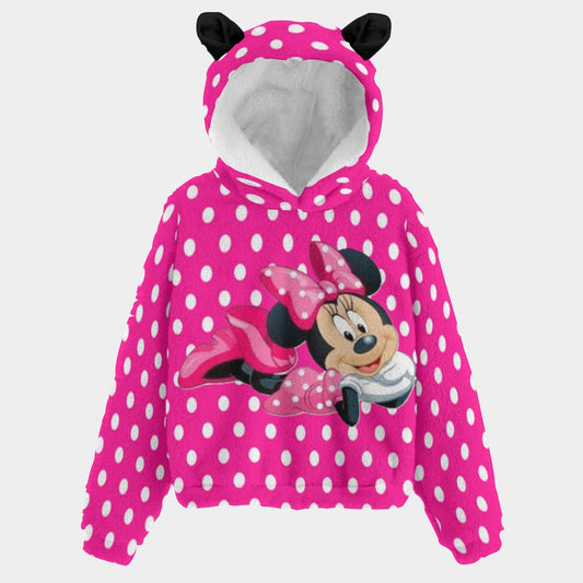 KSC's Limited Edition Minnie Kid’s Borg Fleece Sweatshirt With Ear