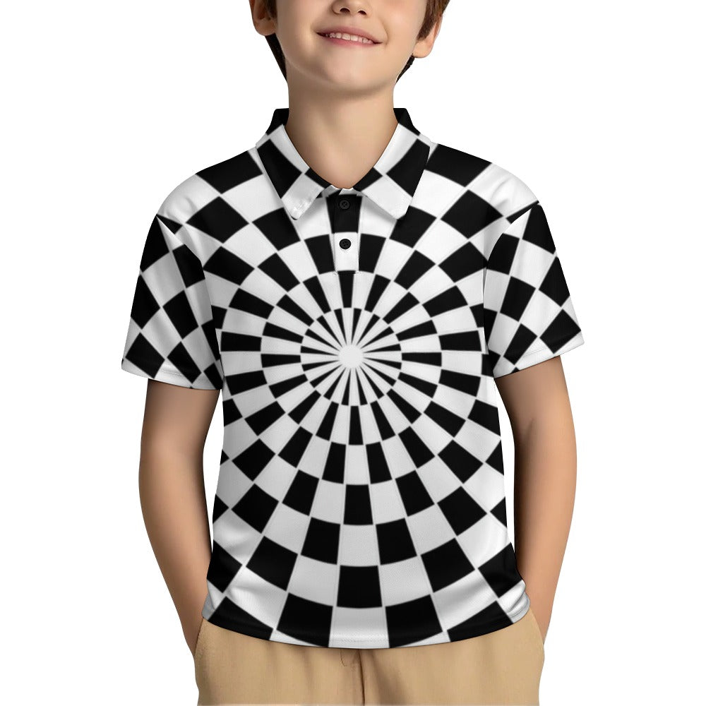 KSC's Exclusive Kids Designs- Young Men's/Boys New Kid's Shoulder buttoned polo shirt