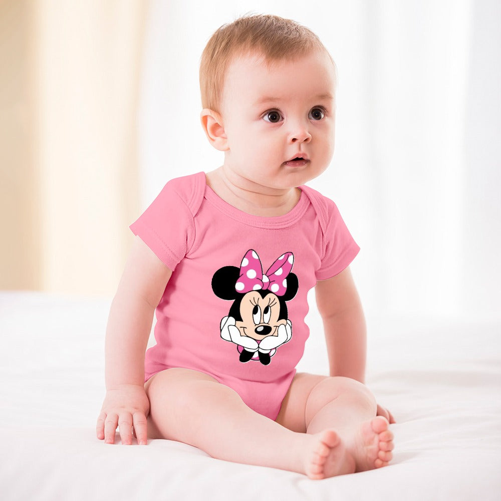 BABY GIRL CLOTHING CARTOON PRINT DESIGNS GIRL Short -Sleeve Baby's Bodysuit - CARTOON PRINTS