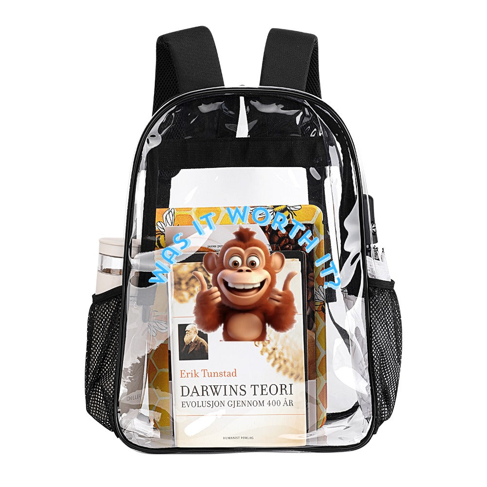 KSC's Custom Designs On Transparent Bag 17 inch New