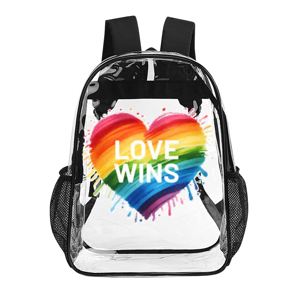 KSC's Custom Designs On Transparent Bag 17 inch New