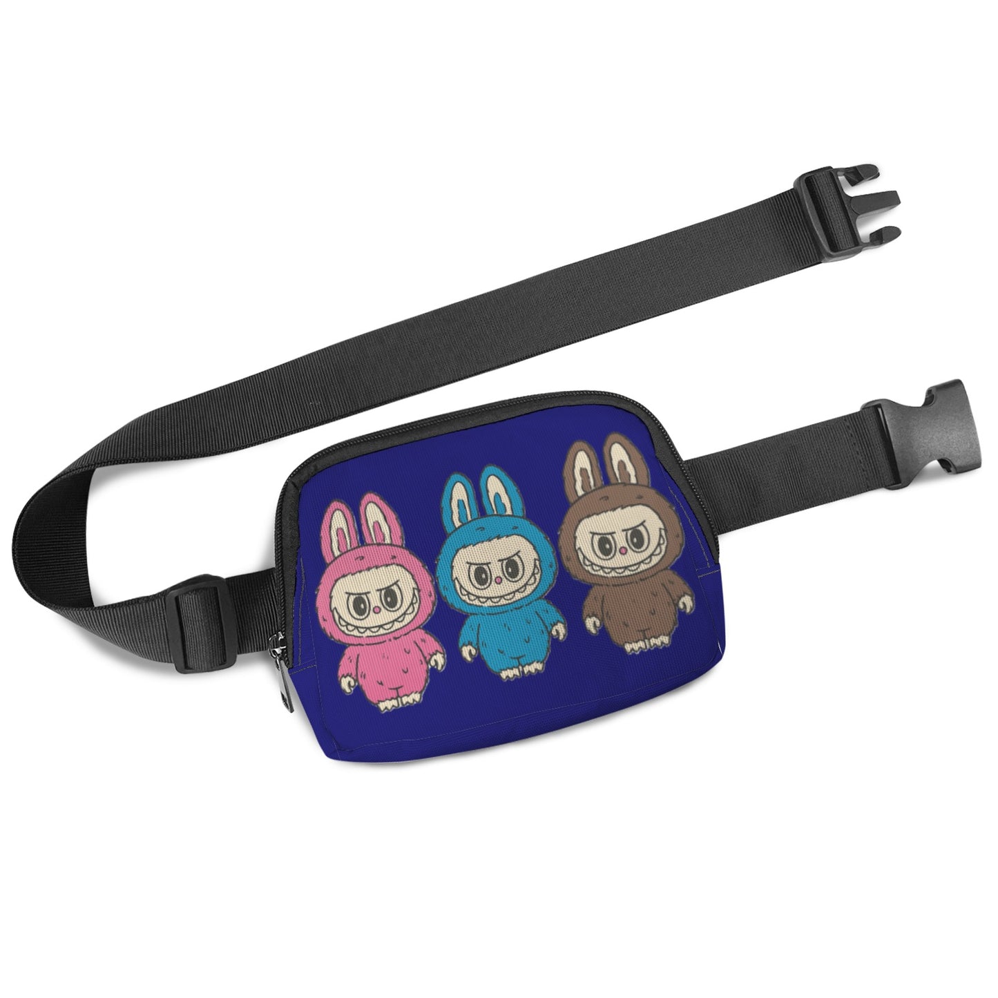 Labubu Triple Threat Fanny Pack Set β 3x the Style, All Ages Welcome -Three Labubus Cross Body Bags - Fanny Bags for Adults & Kids