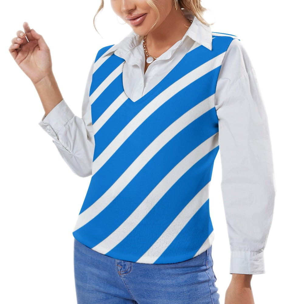 KSC's Custom Designs Women's Long Sleeve Button Knit Vest - 10 OPTIONS INSIDE