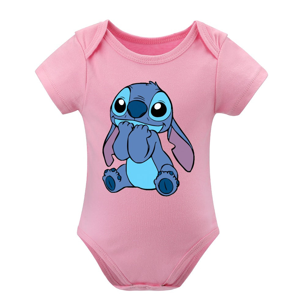 BABY GIRL CLOTHING CARTOON PRINT DESIGNS GIRL Short -Sleeve Baby's Bodysuit - CARTOON PRINTS