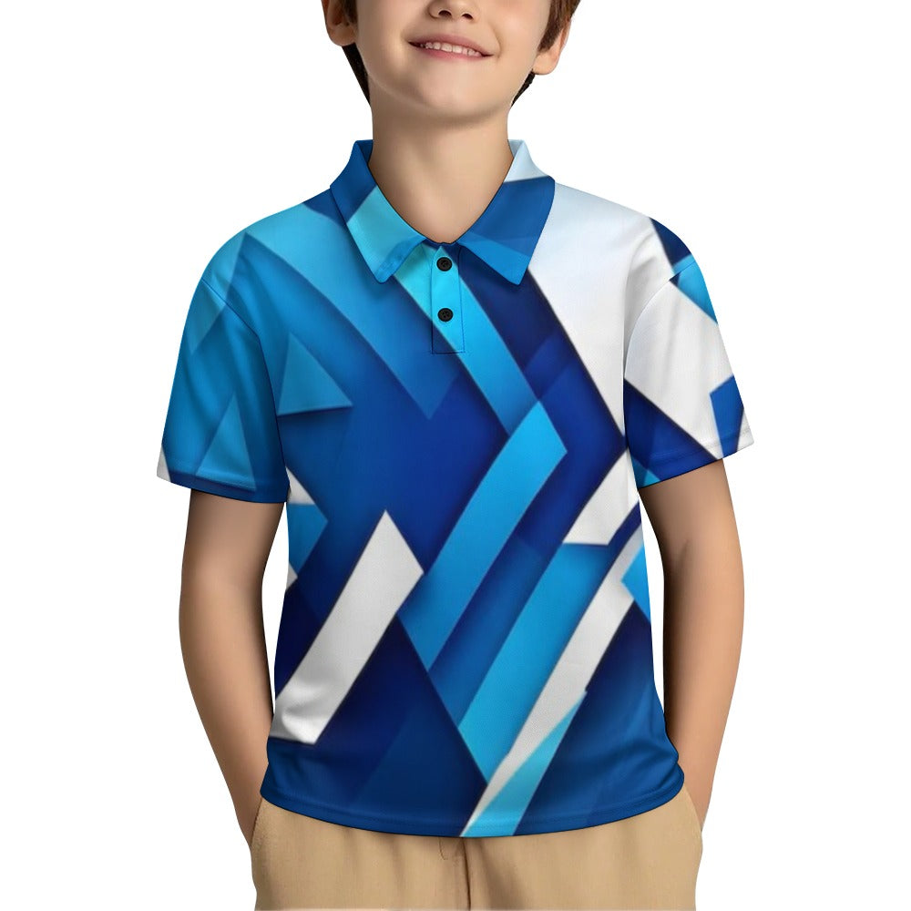 KSC's Exclusive Kids Designs- Young Men's/Boys New Kid's Shoulder buttoned polo shirt