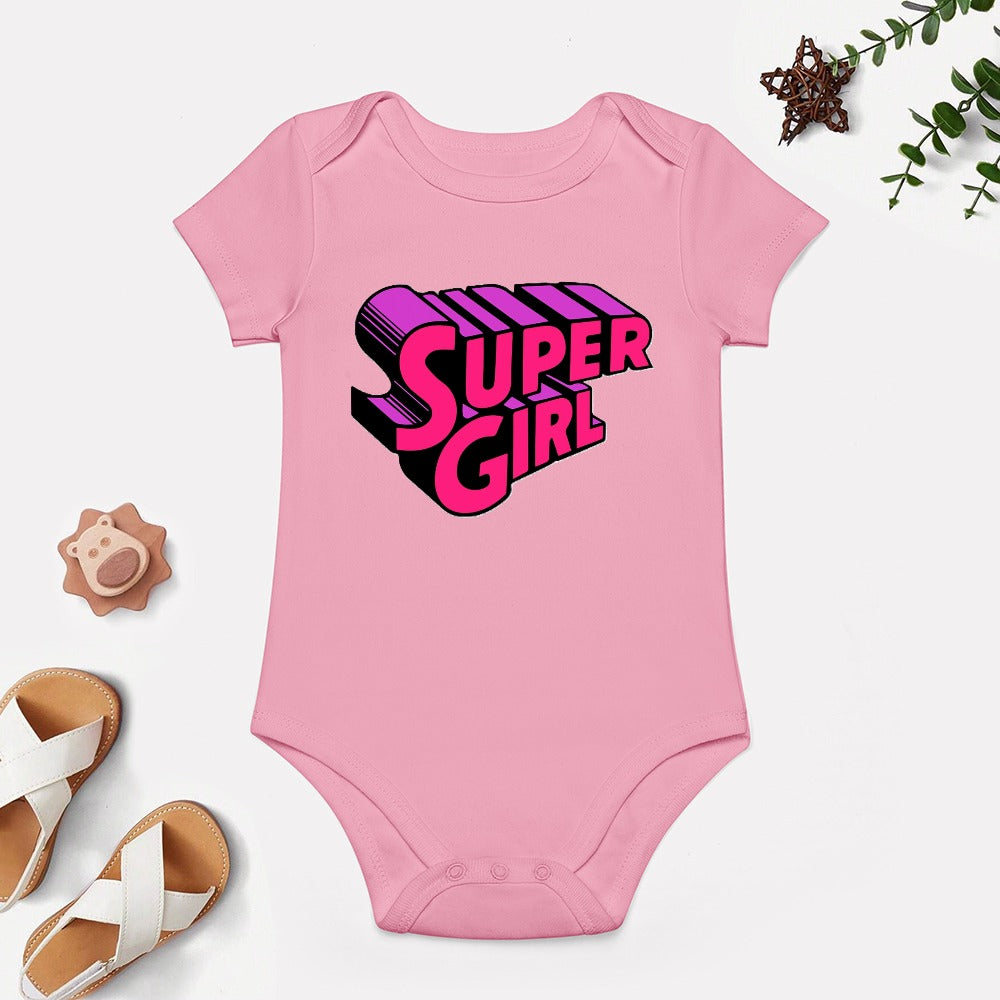BABY GIRL CLOTHING CARTOON PRINT DESIGNS GIRL Short -Sleeve Baby's Bodysuit - CARTOON PRINTS