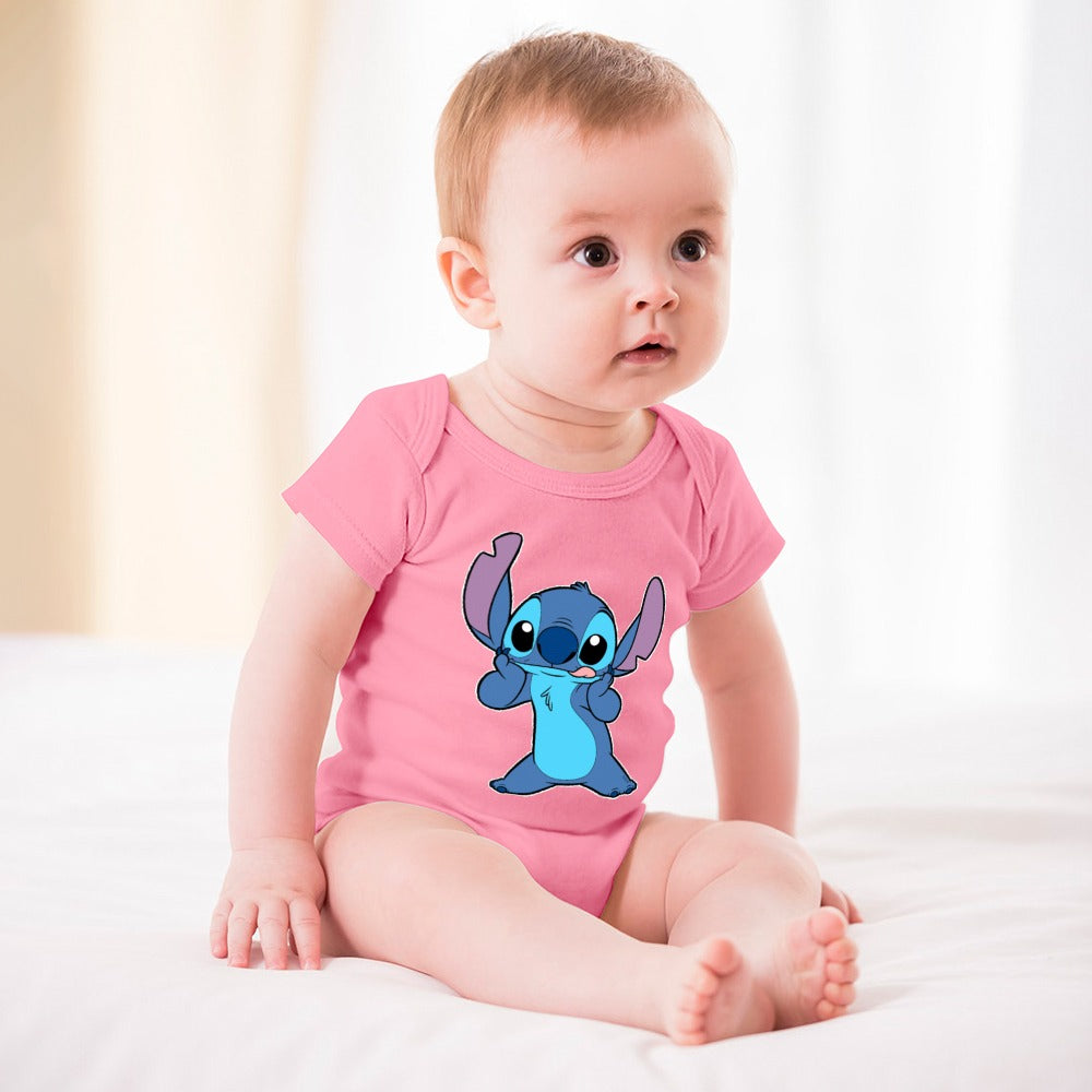 BABY GIRL CLOTHING CARTOON PRINT DESIGNS GIRL Short -Sleeve Baby's Bodysuit - CARTOON PRINTS