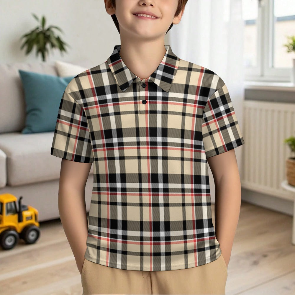 KSC's Exclusive Kids Designs- Young Men's/Boys New Kid's Shoulder buttoned polo shirt