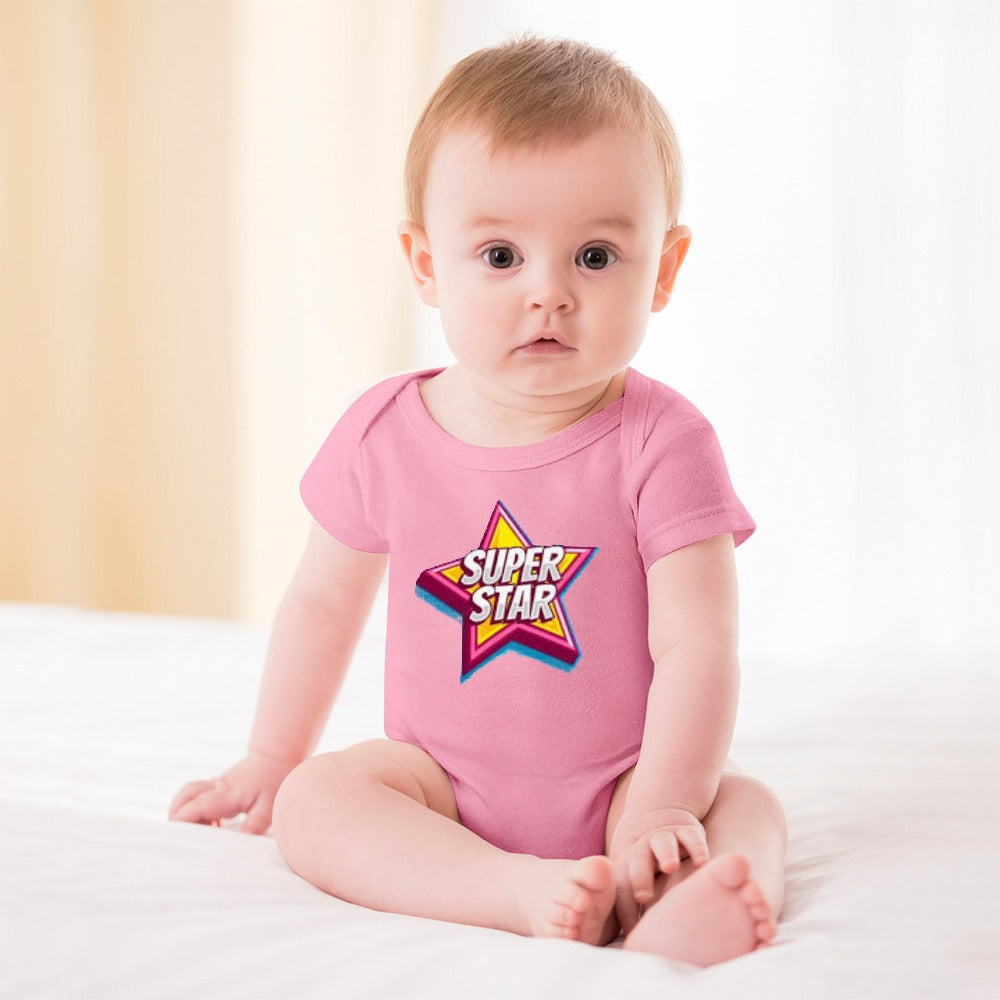 BABY GIRL CLOTHING CARTOON PRINT DESIGNS GIRL Short -Sleeve Baby's Bodysuit - CARTOON PRINTS