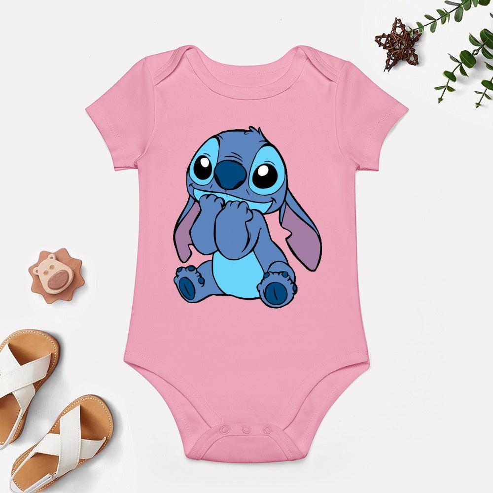 BABY GIRL CLOTHING CARTOON PRINT DESIGNS GIRL Short -Sleeve Baby's Bodysuit - CARTOON PRINTS