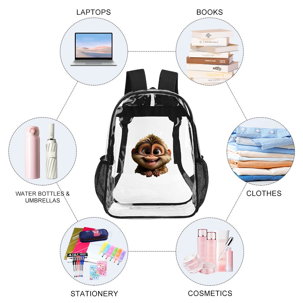 KSC's Custom Designs On Transparent Bag 17 inch New