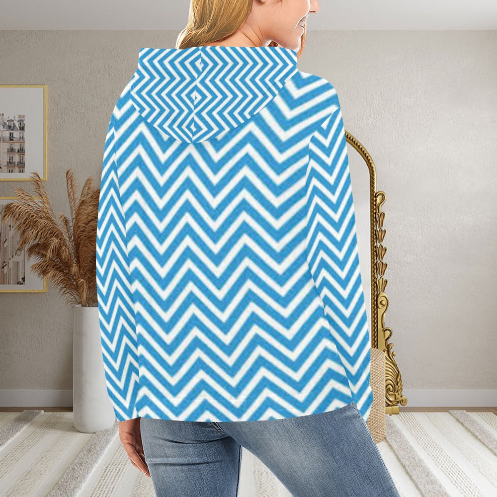 KSC's Exclusive Women's Stripe Design Hoodies Collection (10 Styles) Hoodie (Model H13)