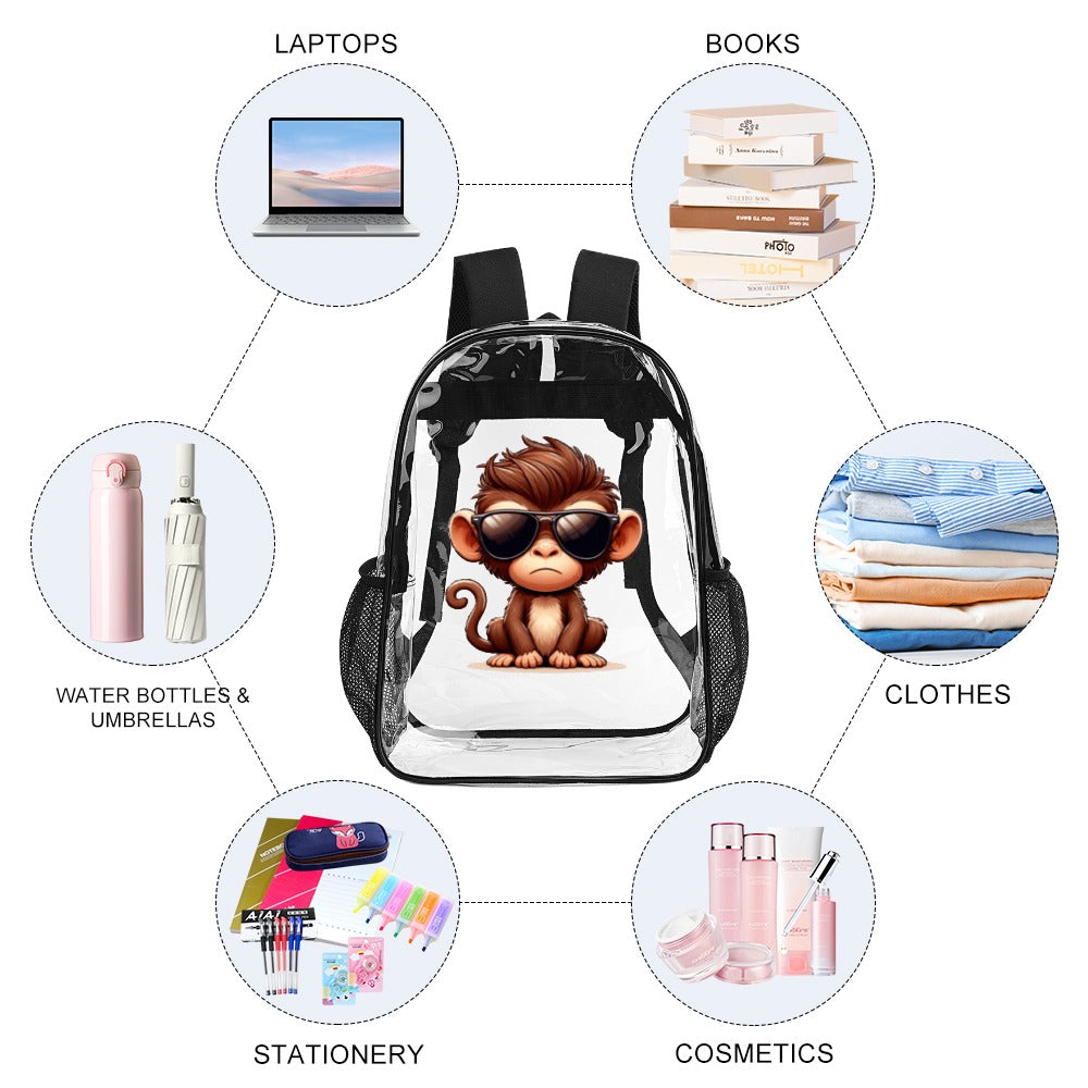 KSC's Custom Designs On Transparent Bag 17 inch New