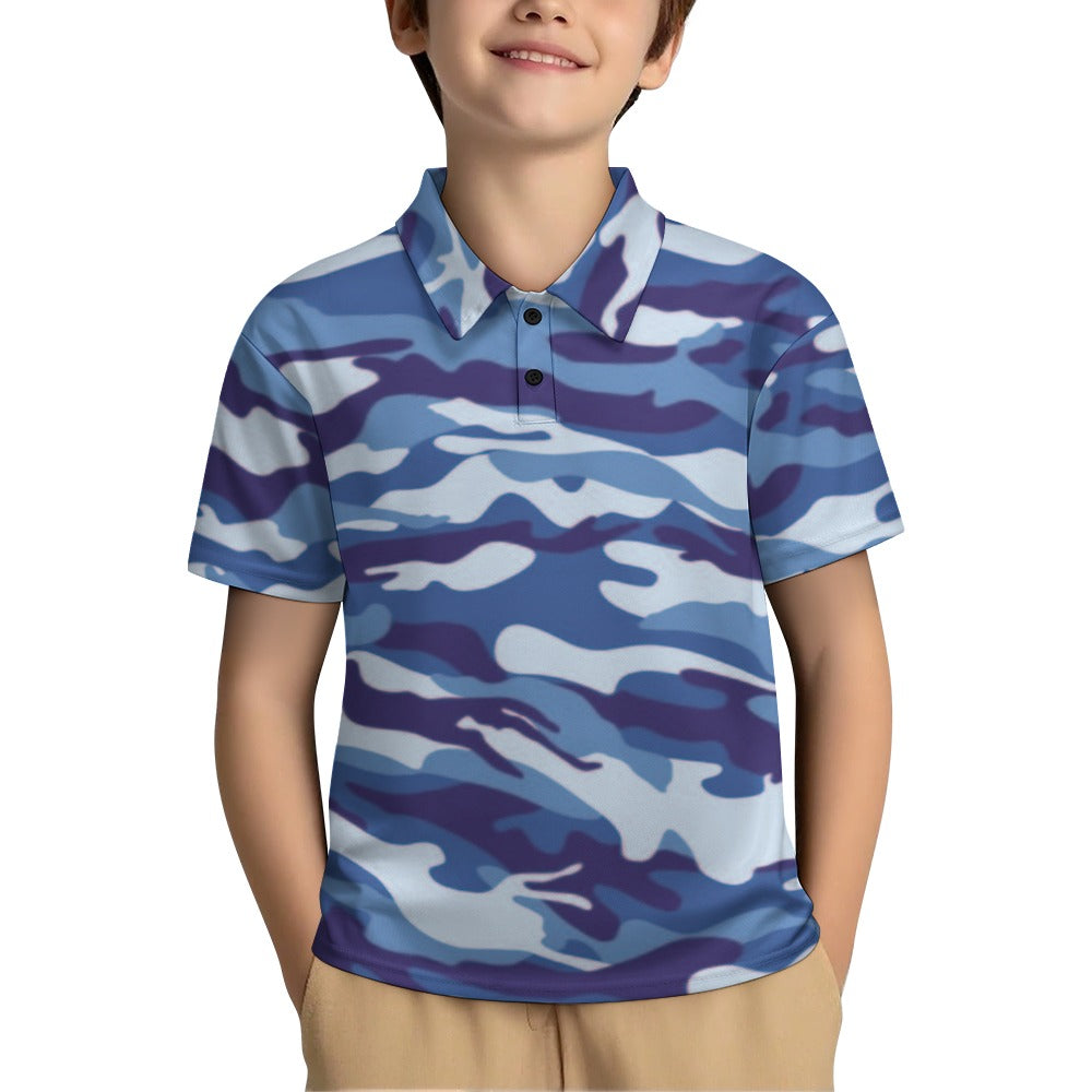 KSC's Exclusive Kids Designs- Young Men's/Boys New Kid's Shoulder buttoned polo shirt