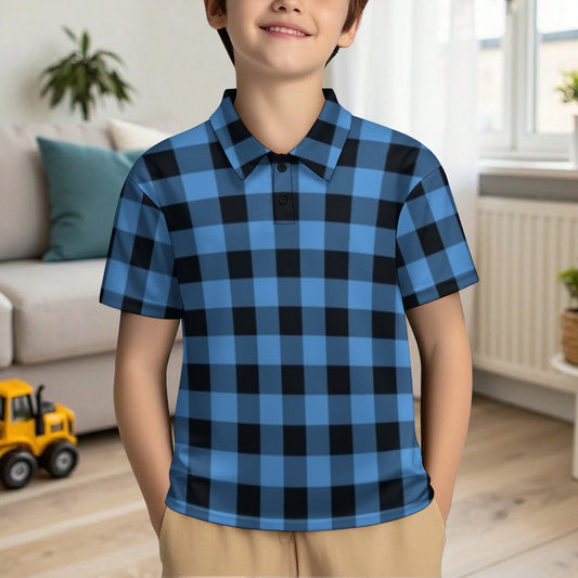 KSC's Exclusive Kids Designs- Young Men's/Boys New Kid's Shoulder buttoned polo shirt