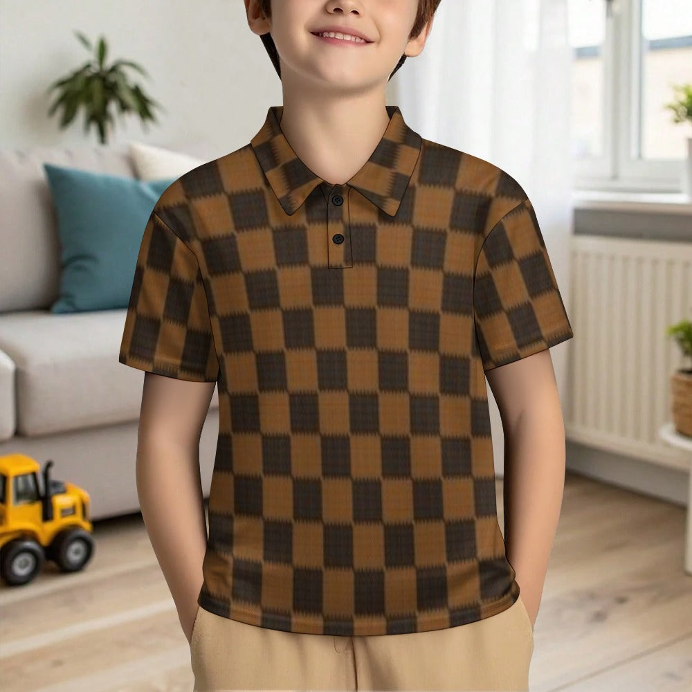 KSC's Exclusive Kids Designs- Young Men's/Boys New Kid's Shoulder buttoned polo shirt