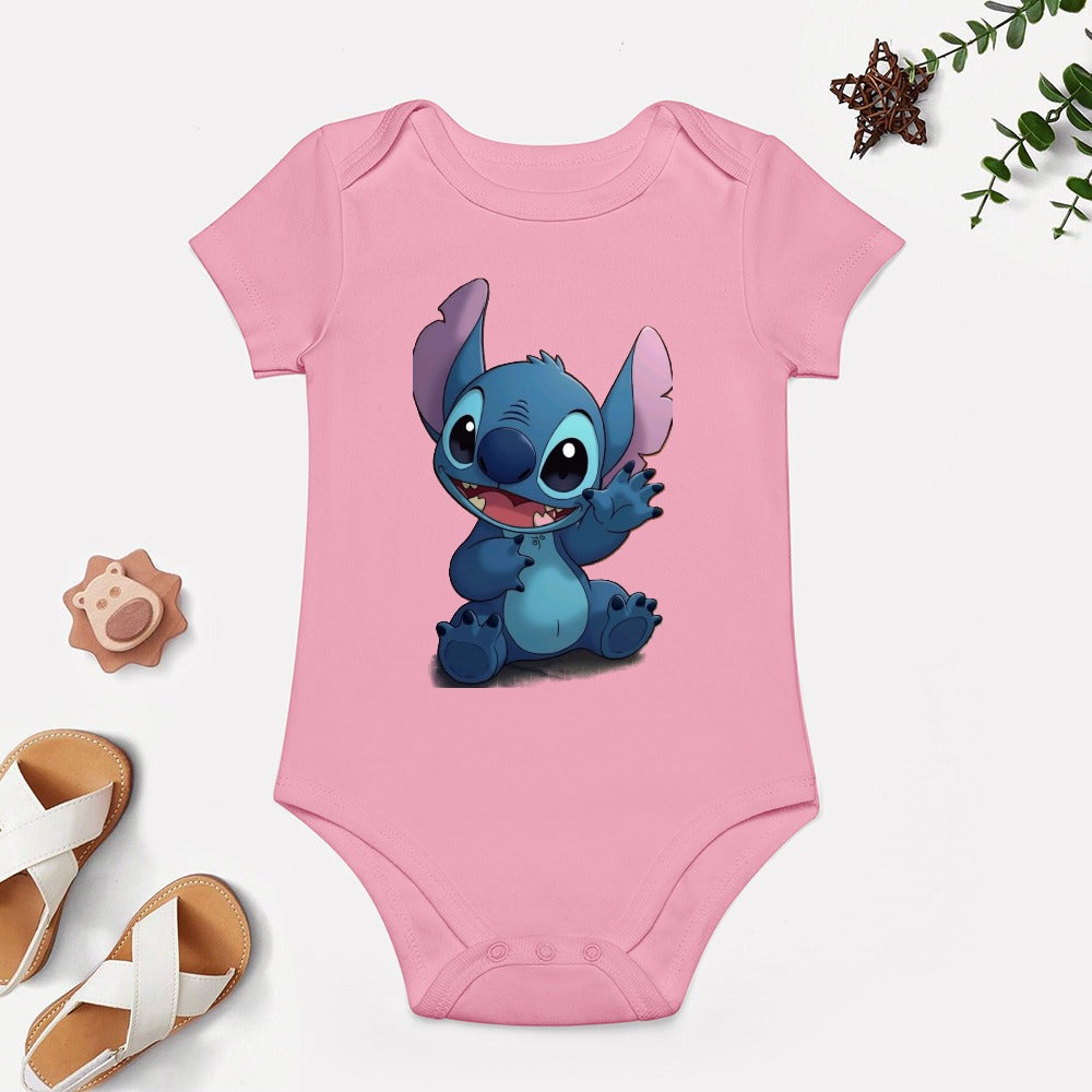 BABY GIRL CLOTHING CARTOON PRINT DESIGNS GIRL Short -Sleeve Baby's Bodysuit - CARTOON PRINTS