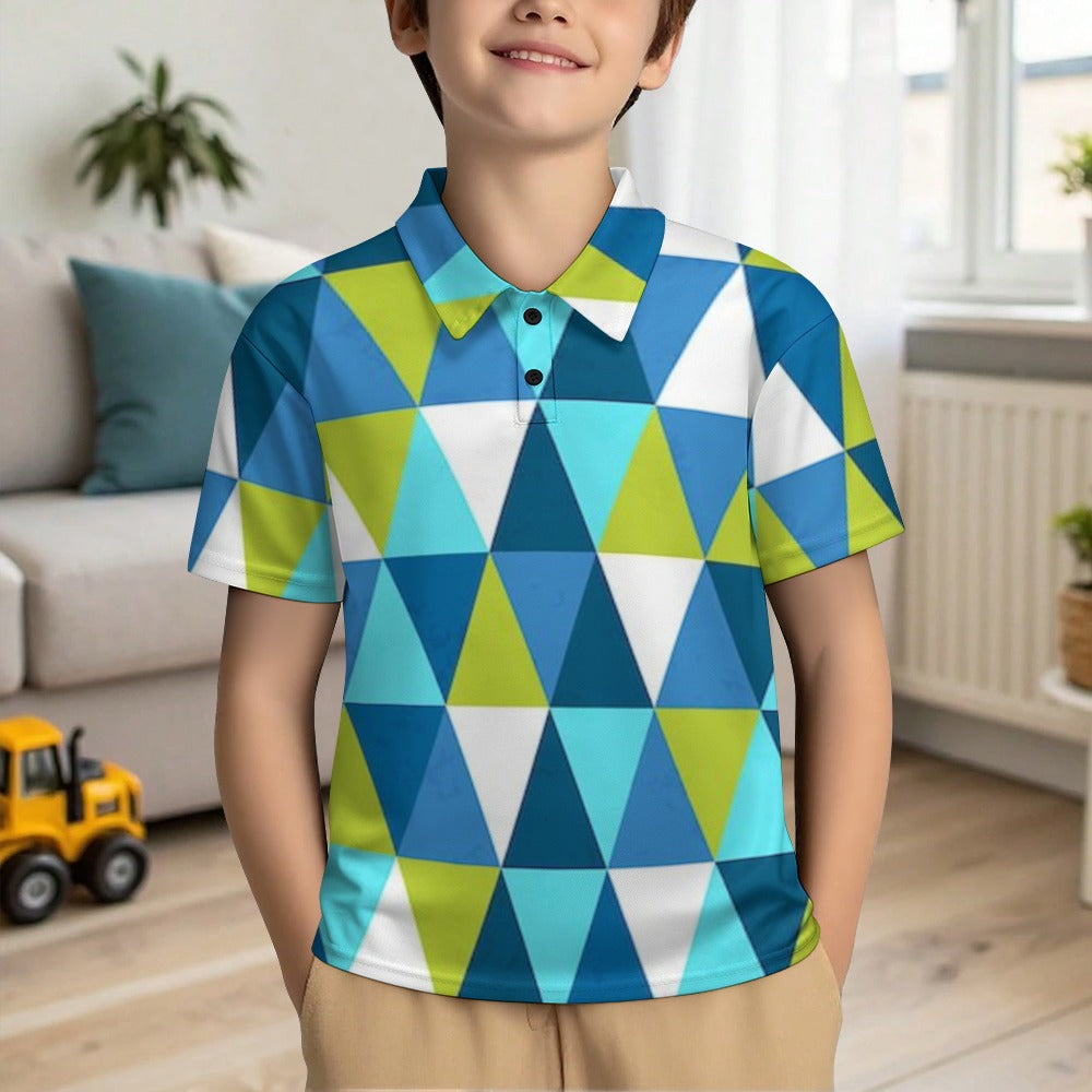KSC's Exclusive Kids Designs- Young Men's/Boys New Kid's Shoulder buttoned polo shirt