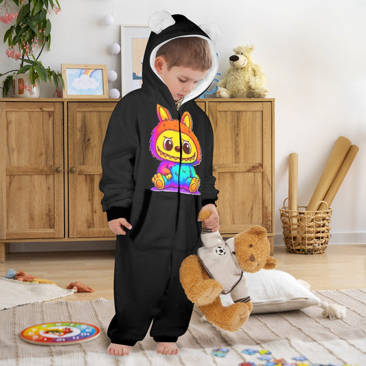 KSC's Black Little Kids Onesie Labubu Design