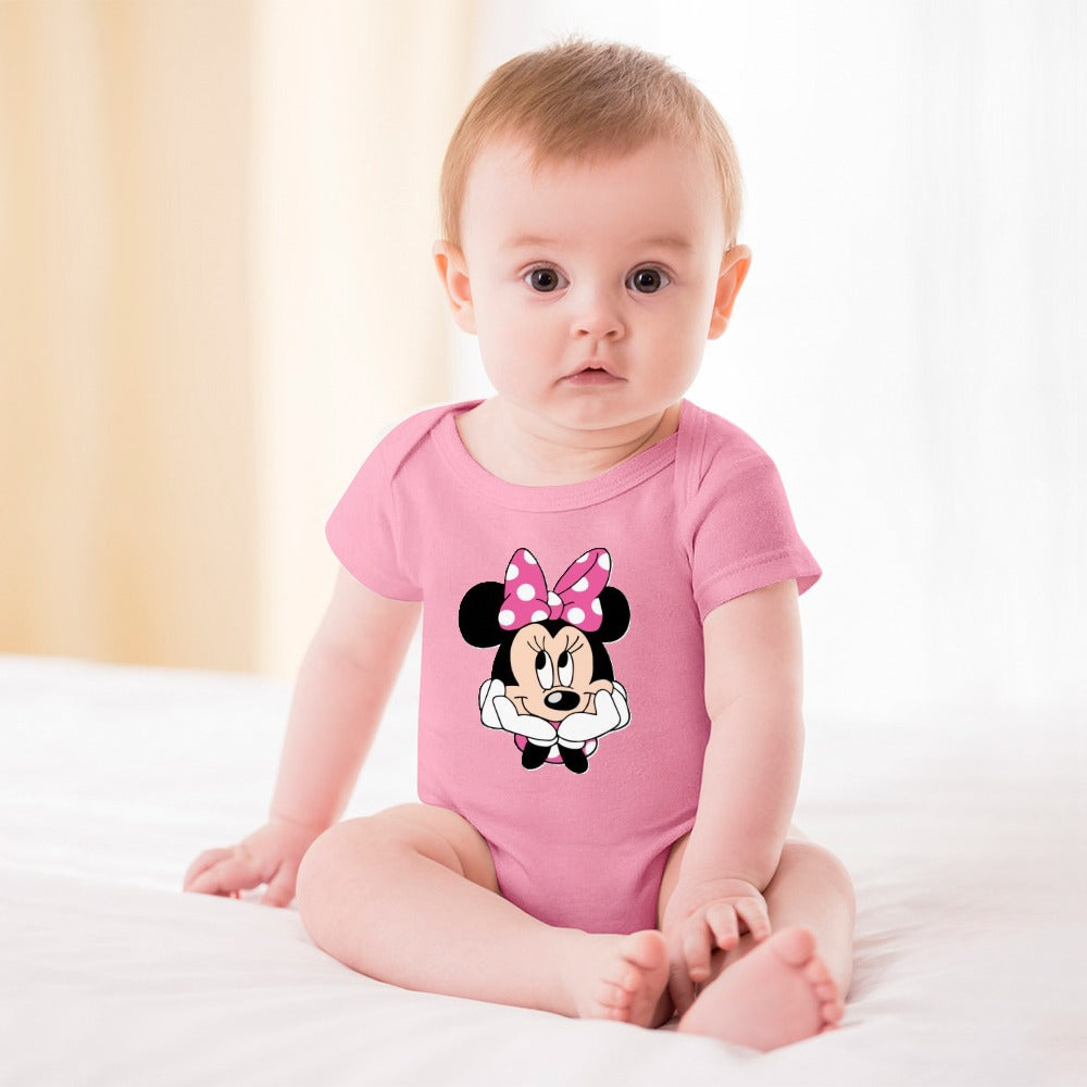 BABY GIRL CLOTHING CARTOON PRINT DESIGNS GIRL Short -Sleeve Baby's Bodysuit - CARTOON PRINTS