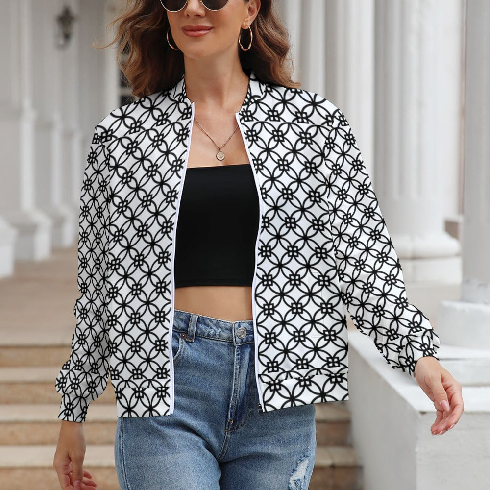 Women's Long Sleeve Zipper Jacket