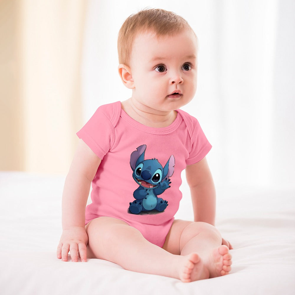 BABY GIRL CLOTHING CARTOON PRINT DESIGNS GIRL Short -Sleeve Baby's Bodysuit - CARTOON PRINTS