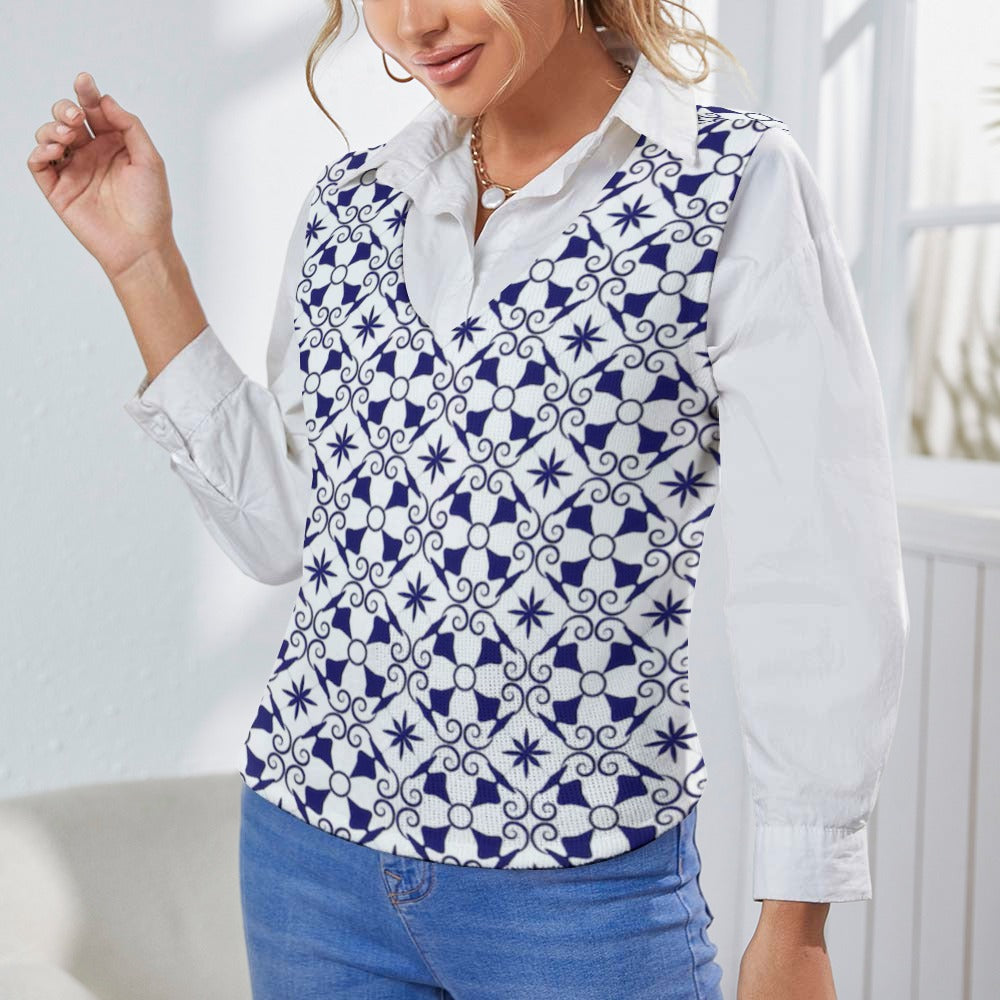 KSC's Custom Vest Designs Women's Long Sleeve Button Knit Vest - 10 OPTIONS INSIDE