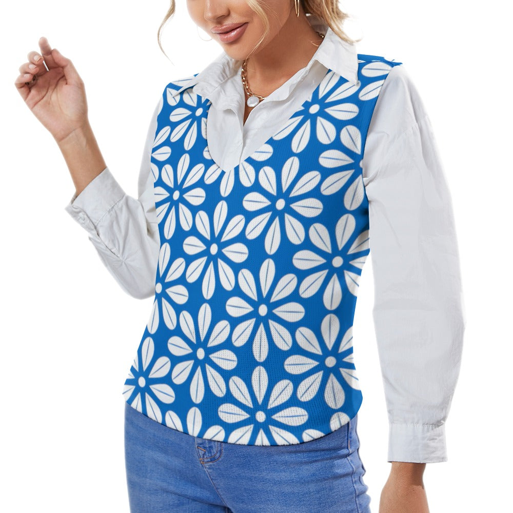 KSC's Custom Designs Women's Long Sleeve Button Knit Vest - 10 OPTIONS INSIDE