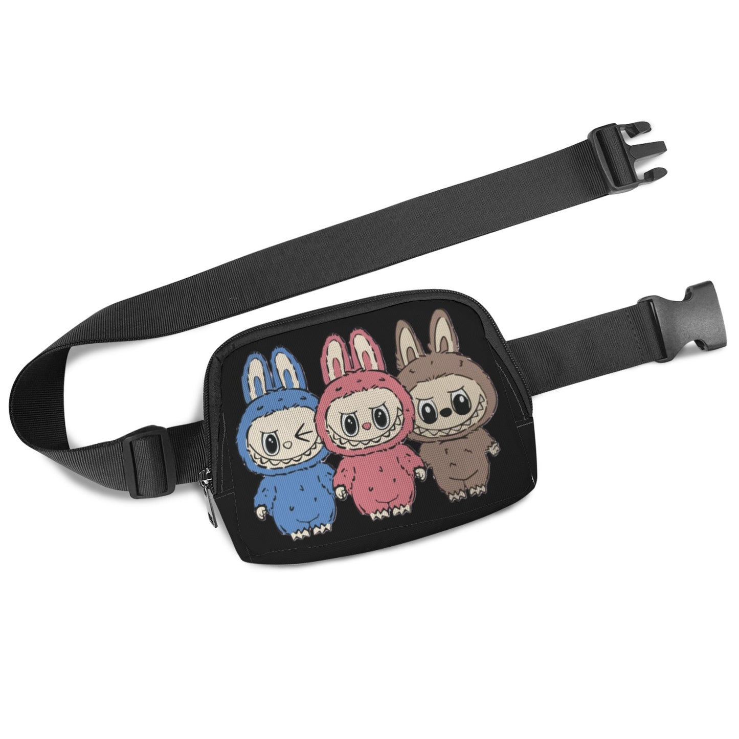 Labubu Triple Threat Fanny Pack Set β 3x the Style, All Ages Welcome -Three Labubus Cross Body Bags - Fanny Bags for Adults & Kids
